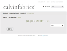 Tablet Screenshot of calvinfabrics.com
